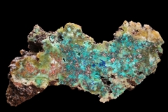 Prehnit-mit-gediegen-Cu-Cuprit-Chrysokoll-Malachit-NEU